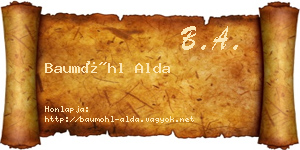 Baumöhl Alda névjegykártya